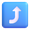 right arrow curving up